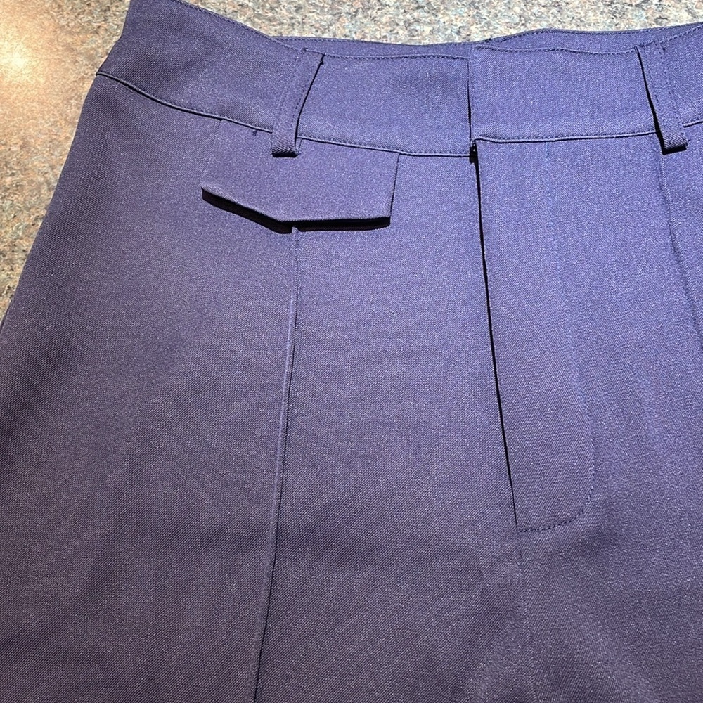 Shein navy slacks size medium tall seam down front high waisted - Picture 5 of 13